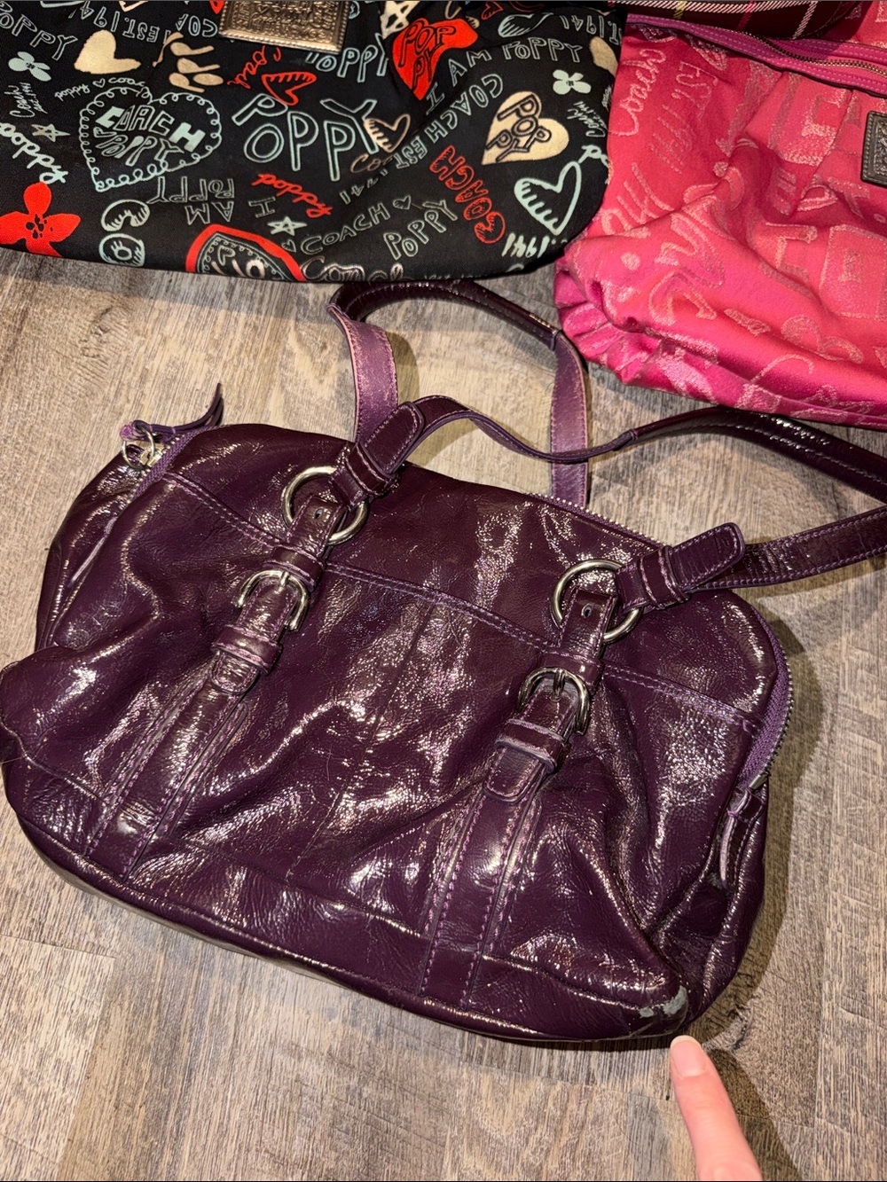 Coach Y2k Poppy Rare Patent Signature Hobo Soho Bag Lot - Picture 6 of 13